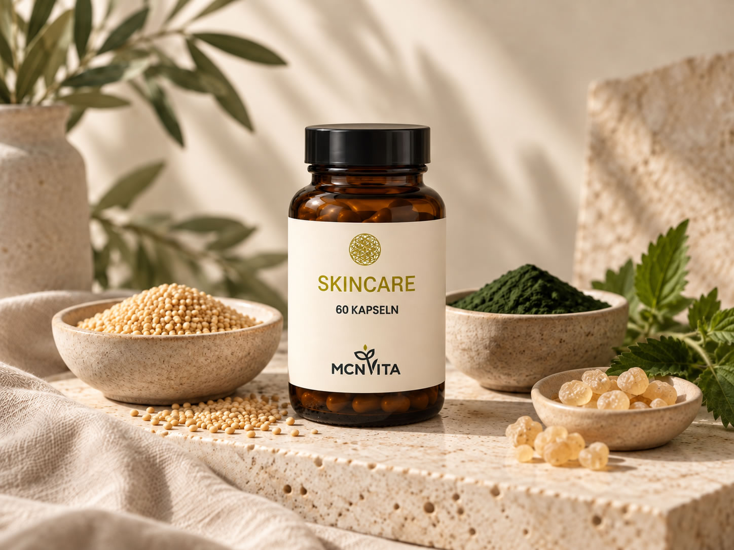 MCNVITA SKINCARE Kapseln mit ausgewählten pflanzlichen Inhaltsstoffen
