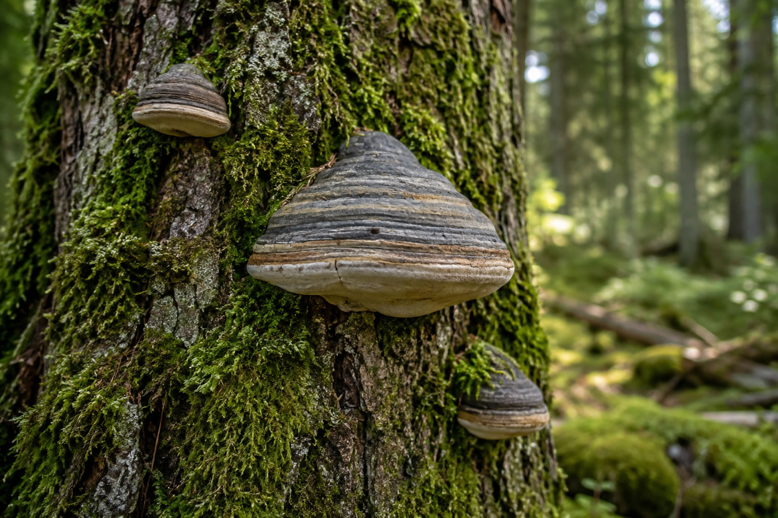Zunderschwamm im Wald